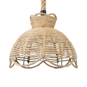 VENIER Boho Κρεμαστό Φωτιστικό Οροφής με Ντουί 1 x E27 AC 220-240V IP20 - Μπεζ - Μ35 x Π35 x Y26cm