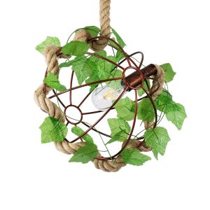 BRADLEY Vintage Κρεμαστό Φωτιστικό Οροφής με Ντουί 1 x E27 AC 220-240V IP20 - Πολύχρωμο - Μ33 x Π33 x Y33cm