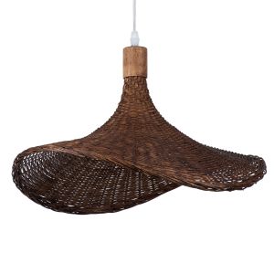 CUBA Boho Κρεμαστό Φωτιστικό Οροφής με Ντουί 1 x E27 AC 220-240V IP20 - Καφέ - Μ43 x Π43 x Y30cm