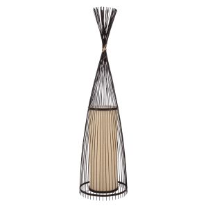 AZORES Boho Επιδαπέδιο Φωτιστικό με Ντουί 1 x E27 AC 220-240V IP20 - Καφέ : Μπεζ - Μ40 x Π40 x Υ150cm