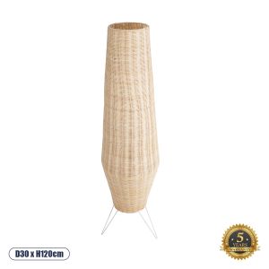 BOLSON Boho Επιδαπέδιο Φωτιστικό με Ντουί 1 x E27 AC 220-240V IP20 - Μπεζ : Λευκό - Μ30 x Π30 x Υ120cm