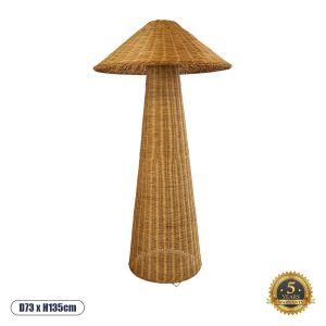 PERU Boho Επιδαπέδιο Φωτιστικό με Ντουί 1 x E27 AC 220-240V IP20 - Μπεζ - Μ73 x Π73 x Υ135cm