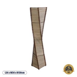 PALMA Boho Επιδαπέδιο Φωτιστικό με Ντουί 2 x E27 AC 220-240V IP20 - Καφέ : Μπεζ - Μ34 x Π34 x Υ130cm