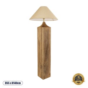 LAFRONTERA Boho Επιδαπέδιο Φωτιστικό με Ντουί 1 x E27 AC 220-240V IP20 - Καφέ : Μπεζ - Μ55 x Π55 x Υ140cm