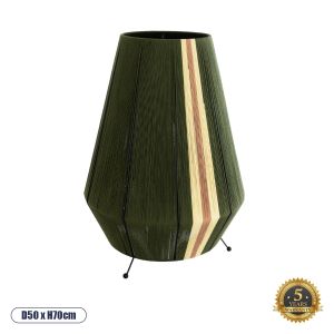 SALERNO Boho Επιδαπέδιο Φωτιστικό με Ντουί 1 x E27 AC 220-240V IP20 - Πράσινο : Μπεζ - Μ50 x Π50 x Υ70cm