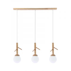 ^ΚΡΕΜΑΣΤΟ Φ/Σ 3ΧΕ14 FLORESTA ΞΥΛΟ+ΛΕΥΚΟ ΓΥΑΛΙ 80X15XH180CM