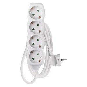 ΠΟΛΥΠΡΙΖΟ 1,5M 4SCHUKO 1,5MM2 PVCΆΣΠΡΟ