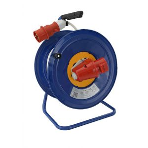 Μπαλαντέζα Καρούλι Μεταλλικό Με Πρίζα CEE Και Καλώδιο 4Χ2,5mm² 50μ