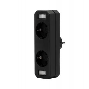 SAS ΑΝΤΑΠΤΟΡΑΣ 2-ΣΟΥΚΟ ΜΕ 2-ΔΙΑΚΟΠΤΕΣ ΜΑΥΡΟΣ