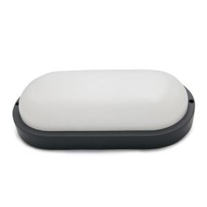 LED ΑΠΛΙΚΑ PC ΟΒΑΛ 260X135MM 18W 4000K IP54 ΣΚΟΥΡΟ ΓΚΡΙ