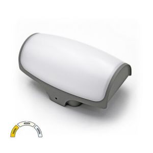 LED ΑΠΛΙΚΑ ΑΛΟΥΜΙΝΙΟΥ ΟΡΘΟΓΩΝΙΑ ΟΒΑΛ 12W CCT ΙΡ54 ΓΚΡΙ