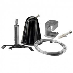 Σέτ ανάρτησης από χαλύβδινο σύρμα 1.5mt Black