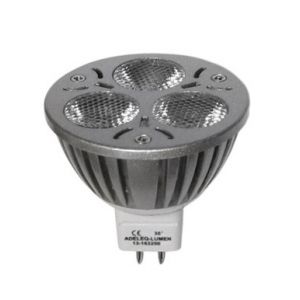 LED ΙΣΧΥΟΣ MR16 3Led/4W 12VAC/DC ΝΤΙ/ΝΗ 30΄ΨΥΧΡΟ ΜΕ ΕΝΑΛΛΑΞΙΜΟ ΦΑΚΟ