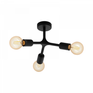 ΠΛΑΦΟΝΙΕΡΑ3 E27 ΜΑΥΡΟ  'BOCADELLA 1'