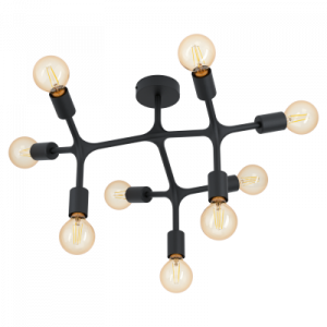 ΠΛΑΦΟΝΙΕΡΑ9 E27 ΜΑΥΡΟ  'BOCADELLA 1'