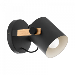 ΑΠΛΙΚΑ 1 ΧE27 ΜΑΥΡΟ -CREME/ΞΥΛΟ 'HORNWOOD'