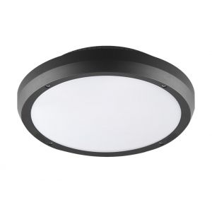 ΠΛΑΦΟΝΙΕΡΑ PC ΣΤΡΟΓΓΥΛΗ Φ300mm 2 ΝΤΟΥΙ Ε27 IP65 ΓΡΑΦΙΤΗΣ