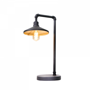 ΕΠΙΤΡΑΠΕΖΙΟ Φ/Σ 1ΧΕ27 ΜΑΥΡΟ+ΧΡΥΣΟ ΜΕΤΑΛΛΙΚΟ 34Χ22ΧH56CM PIPE