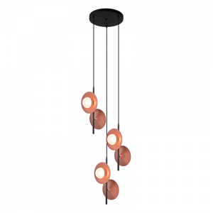 ΚΡΕΜΑΣΤΟ Φ/Σ 6ΧG9 ΧΑΛΚΙΝΟ/ΜΑΥΡΟ ΜΕΤ/ΚΟ + ΓΥΑΛΙ 52Χ52ΧΗ138CM HYDRA