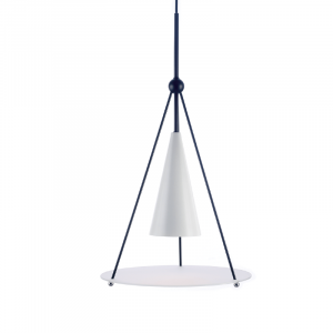 ΚΡΕΜΑΣΤΟ Φ/Σ 1ΧΕ27 ΛΕΥΚΟ+ΜΑΥΡΟ ΜΕΤ/ΚΟ+ΓΥΑΛΙ D33XH130CM TEMPLE