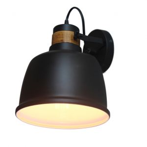 ΑΠΛΙΚΑ ΜΕΤΑΛΛΙΚΗ 1ΧE27 Φ20CM ΜΑΥΡΗ & ΑΠΟΧΡ.ΞΥΛΟΥ ERNEST