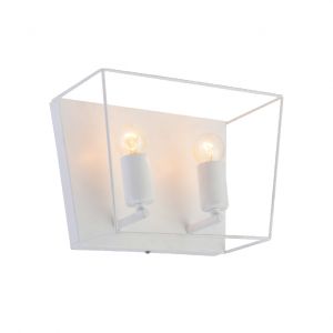 ΕΠΙΤΟΙΧΙΟ Φ/Σ 2ΧΕ27 ΛΕΥΚΟ ΜΕΤΑΛΛΙΚΟ ΑΣΥΜΜΕΤΡΟ 30Χ15,5ΧΗ20CM PISSARO