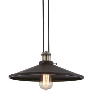 ΚΑΜΠΑΝΑ ΜΕΤΑΛΛΙΚΗ ΜΑΥΡΗ 1ΧE27 2ΚΑΛΩΔΙΩΝ Φ36CM