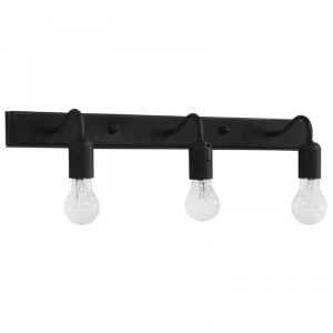 ΦΩΤΙΣΤΙΚΟ ΡΑΓΑ 3ΦΩΤΗ  AS-25ΑΡ 3/L RAGA BLACK ΑΠΛΙΚΑ ΜΕΤΑΛΛΙΚΗ