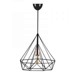 ΦΩΤΙΣΤΙΚΟ ΟΡΟΦΗΣ DONALD MEGAPAP ΜΕΤΑΛΛΙΚΟ ΜΟΝΟΦΩΤΟ ΧΡΩΜΑ ΜΑΥΡΟ 25X30X65ΕΚ.