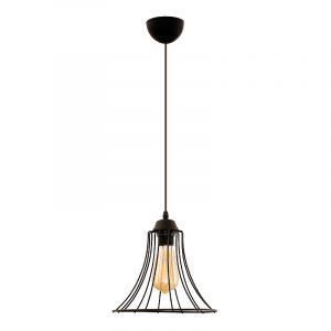 ΦΩΤΙΣΤΙΚΟ ΟΡΟΦΗΣ GEREL MEGAPAP E27 ΜΕΤΑΛΛΙΚΟ ΜΟΝΟΦΩΤΟ ΧΡΩΜΑ ΜΑΥΡΟ 24X24X70ΕΚ.