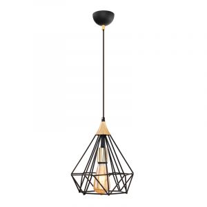 ΦΩΤΙΣΤΙΚΟ ΟΡΟΦΗΣ HIDEKI MEGAPAP E27 ΜΕΤΑΛΛΙΚΟ ΜΟΝΟΦΩΤΟ ΧΡΩΜΑ ΜΑΥΡΟ 22X22X80ΕΚ.