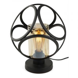 ΦΩΤΙΣΤΙΚΟ ΕΠΙΤΡΑΠΕΖΙΟ SILVIA MEGAPAP E27 ΜΕΤΑΛΛΙΚΟ ΧΡΩΜΑ ΜΑΥΡΟ 20X20X25ΕΚ.