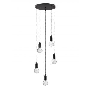 ΦΩΤΙΣΤΙΚΟ ΟΡΟΦΗΣ Black Metal & Clear Glass