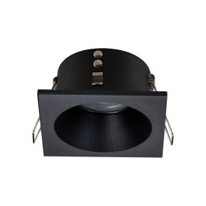 Σποτ τετράγωνο, σταθερό, GU5.3/PAR16, Max 12W (LED), IP65, 8.5x8.5x4.5cm, μαύρο