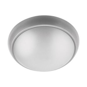 LED ΠΛΑΦΟΝΙΕΡΑ PC ΣΤΡΟΓΓΥΛΗ Φ213mm 9W 4000K IP65 ΓΚΡΙ