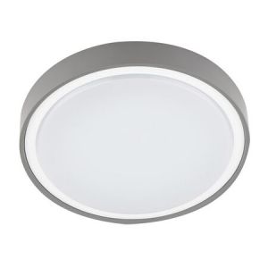 LED ΠΛΑΦΟΝΙΕΡΑ PC ΣΤΡΟΓΓΥΛΗ Φ300mm 18W 4000K IP65 ΓΚΡΙ