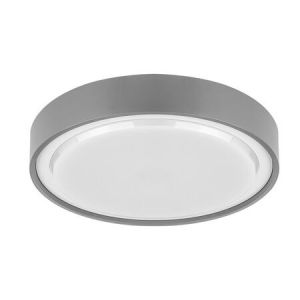 LED ΠΛΑΦΟΝΙΕΡΑ PC ΣΤΡΟΓΓΥΛΗ Φ360mm 28W 4000K IP65 ΓΚΡΙ