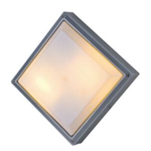 ΠΛΑΦΟΝΙΕΡΑ ΤΕΤΡΑΓΩΝΗ ΓΚΡΙ ΟΠΑΛ Ε27 60W