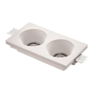 ΣΠΟΤ ΓΥΨΙΝΟ ΔΙΠΛΟ ΤΕΤΡΑΓΩΝΟ ΕΜΜΕΣΟΥ ΦΩΤΙΣΜΟΥ GU10 250x135x56