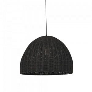 ΦΩΤΙΣΤΙΚΟ ΚΡΕΜΑΣΤΟ ΜΟΝΟΦΩΤΟ Ε27 MAX 60W D50Χ185 RATTAN ΜΑΥΡΟ