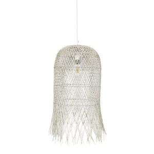 ΦΩΤΙΣΤΙΚΟ ΚΡΕΜΑΣΤΟ ΜΟΝΟΦΩΤΟ Ε27 MAX 60W O33X210 RATTAN  ΛΕΥΚΟ