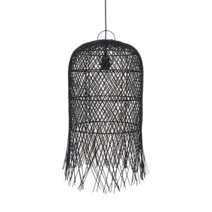 ΦΩΤΙΣΤΙΚΟ ΚΡΕΜΑΣΤΟ ΜΟΝΟΦΩΤΟ Ε27 MAX 60W O33X210 RATTAN ΜΑΥΡΟ