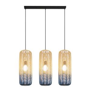 ΦΩΤΙΣΤΙΚΟ ΚΡΕΜΑΣΤΟ ΤΡΙΦΩΤΟ Ε27 L100*H172 RATTAN ΑΣΠΡΟ ΓΑΛΑΖΙΟ