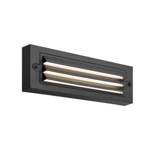 ΦΩΤΙΣΤΙΚΟ ΤΟΙΧΟΥ ΜΕ ΓΡΙΛΙΕΣ  LED 6W 255X42X90 3CCT IP65 ΜΑΥΡΟ