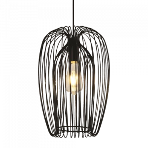 ΦΩΤΙΣΤΙΚΟ ΚΡΕΜΑΣΤΟ ΜΟΝΟΦΩΤΟ Ε27 Φ245X245 ΜΑΥΡΟ