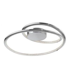 PLASENCIA CHROME ALUMINIUM & ACRYLIC LED 27 WATT 230 VOLT 1890LM 3000K IP20 D: 49.5 H: 11.5 CM