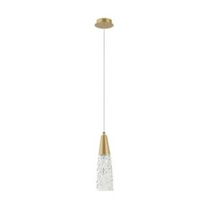 KOVAC BRUSHED GOLD STEEL & CLEAR STRUCTURED GLASS LED G9 1X5 WATT 230 VOLT IP20 BULB EXCLUDED D: 29 H1: 29 H2: 180 CM