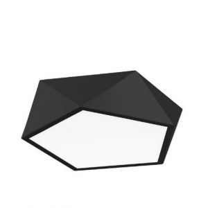 DARIUS CEILING LAMP METAL & ACRYLIC DIFFUSER BLACK OUTSIDE & MATT WHITE INSIDE E27 4X10 WATT L:40 H:10CM