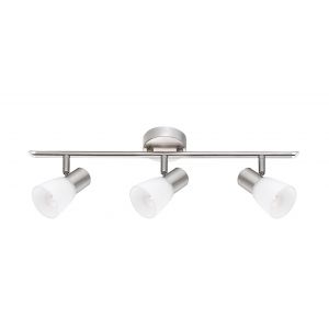 PUBLICO OPAL GLASS SATIN NICKEL METAL E14 3X40W IP20 BULB EXCLUDED L: 52 W: 7.8 H: 16.2 CM