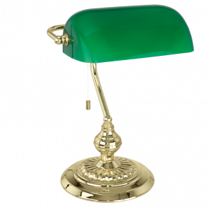 ΦΩΤΙΣΤΙΚΟ BANKER E27 1X60W BRASS/GREEN GLASS